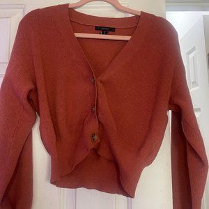forever 21 burnt orange cropped sweater small